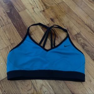 Teal bike sports bra
